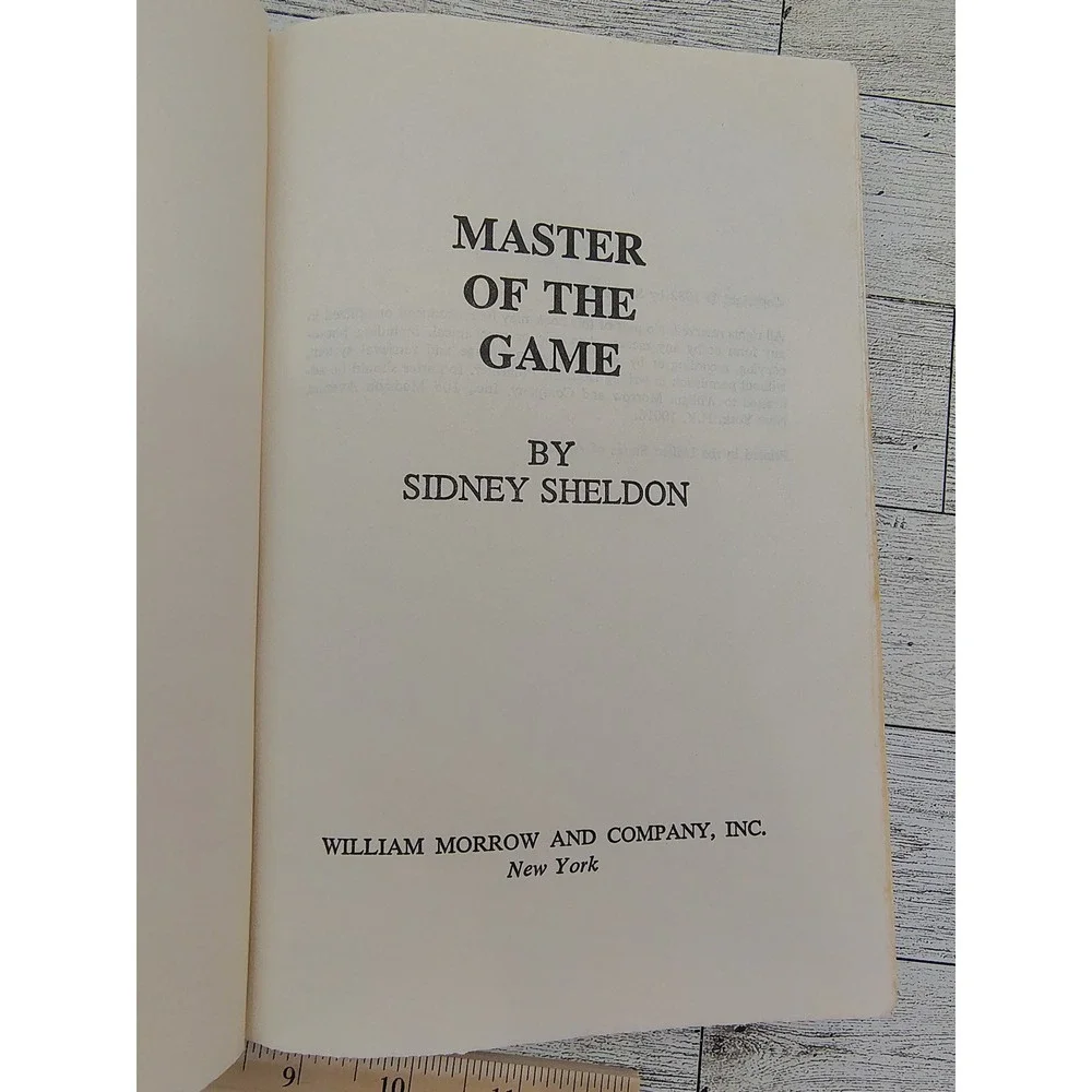 Master Of‎ The Game 1982 Sidney Sheldon Hardcover Dust Jacket Vintage Novel BCE
